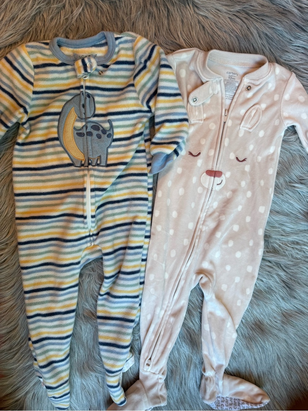 4 Piece Lot of 12 Month Footed Sleeper Pajamas